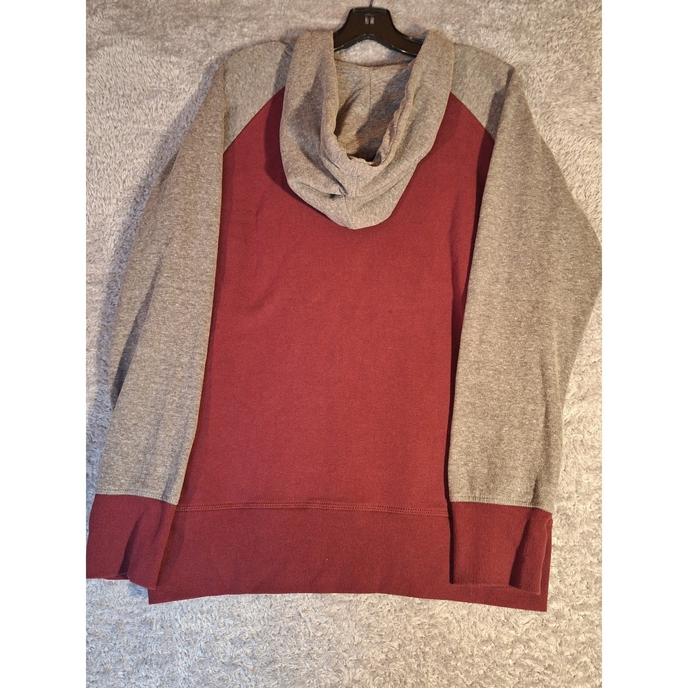 Campus Crew Washington Redskins NFL Hoodie Mens Large Burgundy Raglan Pullover - Picture 2 of 11